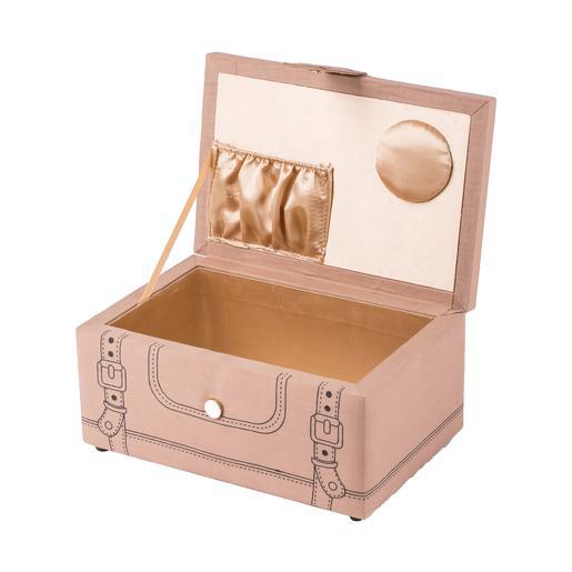 Boîte mercerie satin et mdf 20 x 16 x 10 cm rose loisirs ... Rose Baignoires Créatif