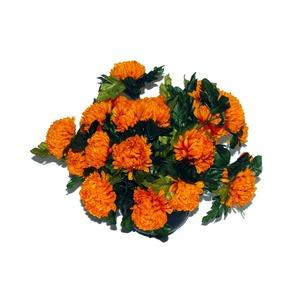 Coupe 21 chrysanthèmes - Hauteur 40 cm- orange feu
