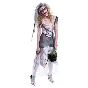 Déguisement de marié Zombie en polyester - Taille unique - Blanc et noir