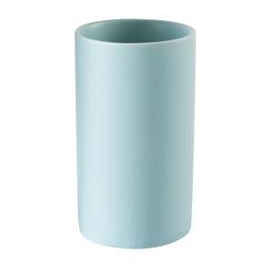 Gobelet de salle de bain -Céramique et bambou - Ø 6,2 x H 10 cm - Bleu