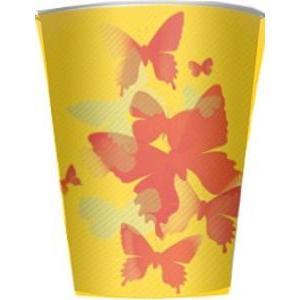 8 gobelets jetables papillons - 25 cl