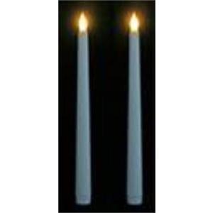 2 bougies à fausse flamme - ø 2.2 x H 27 cm - Blanc - K.KOON