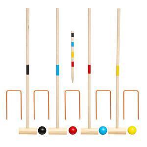 Jeu de croquet en bois - L 57 x l 9 cm - Multicolore