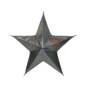 Étoile en tissu - ø 135 x H 42 cm - Argent