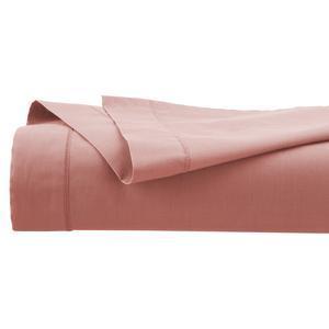 Drap plat en coton - L. 290 x l. 180 cm - Rose - ATMOSPHERA