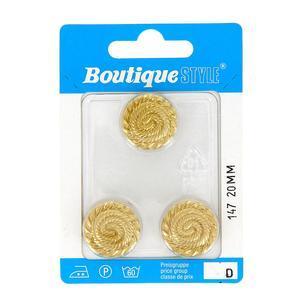 Carte 3 boutons 20 mm -pos 147 - Or