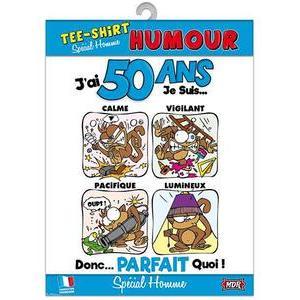 Tee-shirt humoristique pour homme Anniversaire 50 ans en coton - TU
