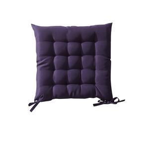 Galette de chaise en polyester - 40 cm x 40 cm x 3 cm - Violet