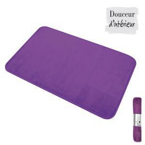Tapis de bain - Microfibre - 45 x 75 cm - Violet prune