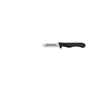 Couteau éplucheur - Acier inoxydable et plastique - 23,5 x 6,8 x 1,4 cm - Noir et gris