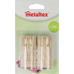 Lot de 2 tonnelets de 100 cure-dents - Bouleau - 16 x 9,5 x 1,9 cm - Marron