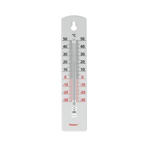 Thermomètre intérieur - extérieur - Plastique - 28 x 6,8 cm - Blanc