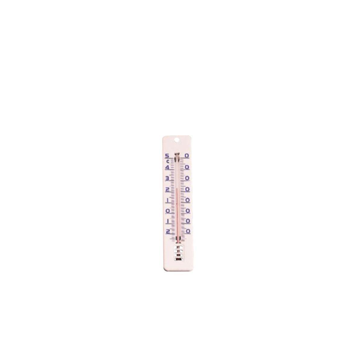 Thermomètre intérieur - extérieur - Plastique - 14 cm - Blanc