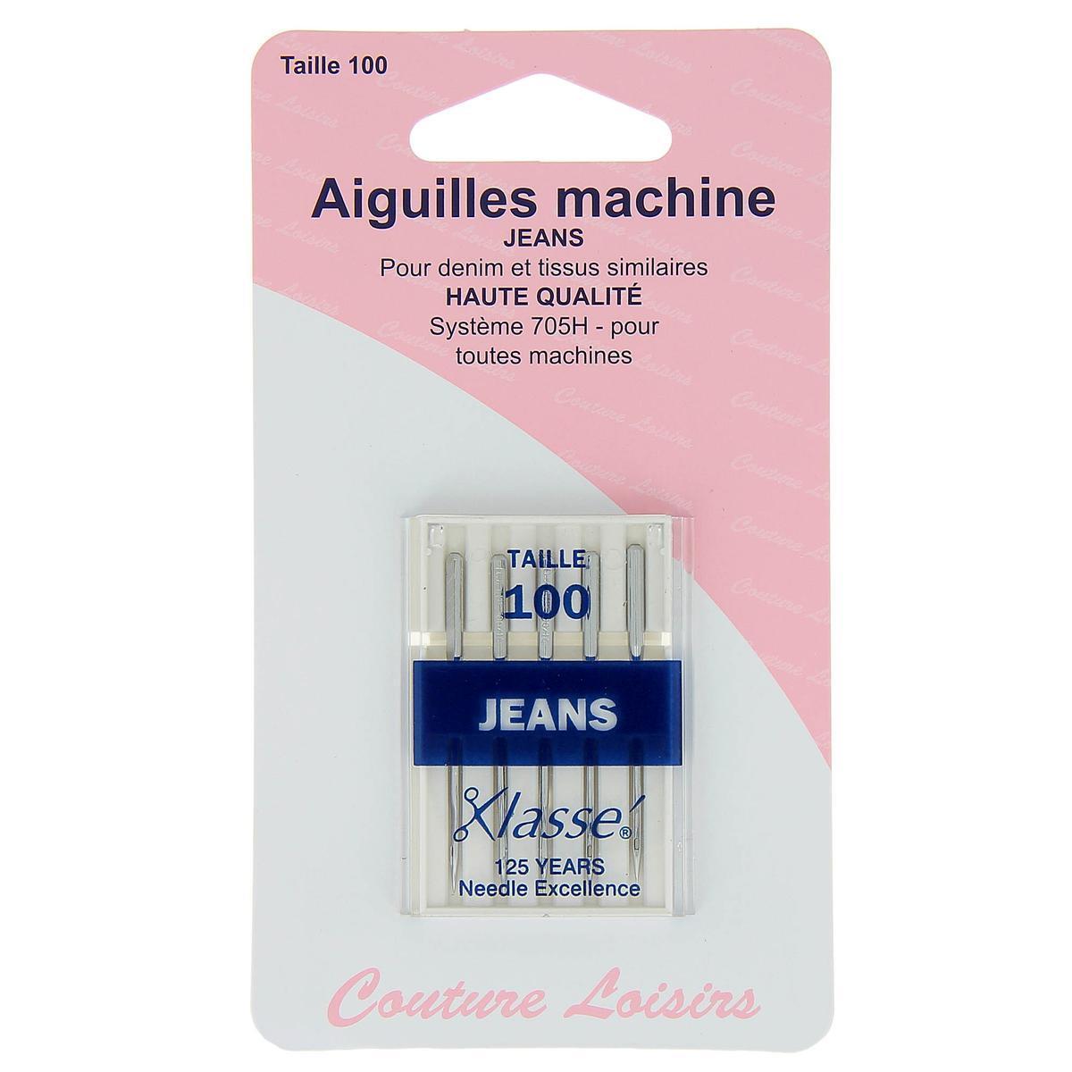 Aiguilles machine jean - Acier - Taille 100 - Gris