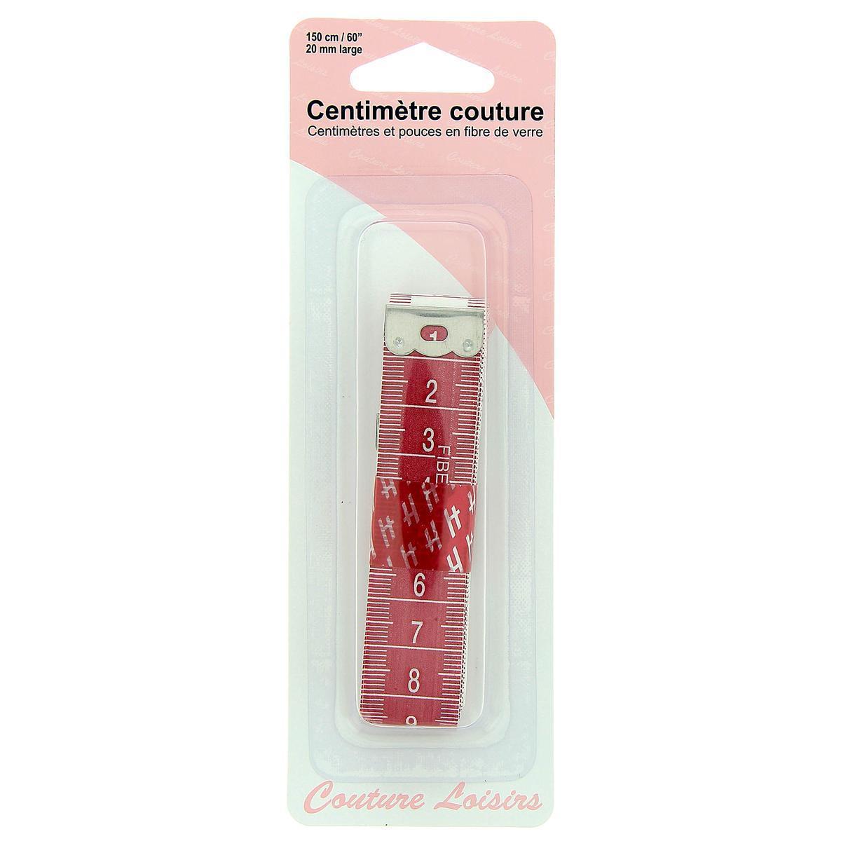 Centimètre de couture - Fibre de verre - 1,5 m - Rouge