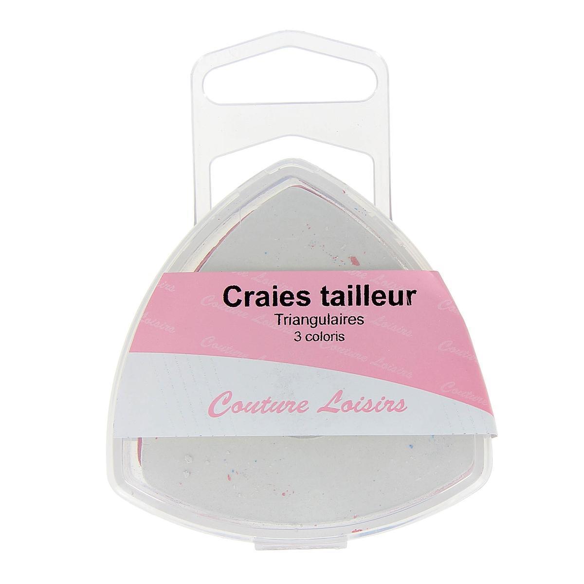 Craies tailleur triangulaire - Craie - 6,5 x 6,5 cm - Blanc