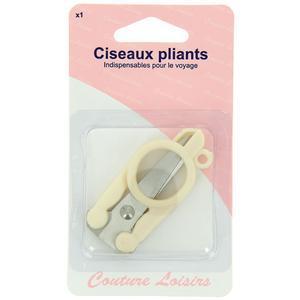 Ciseaux pliants - Acier et plastique - 6 cm - Gris