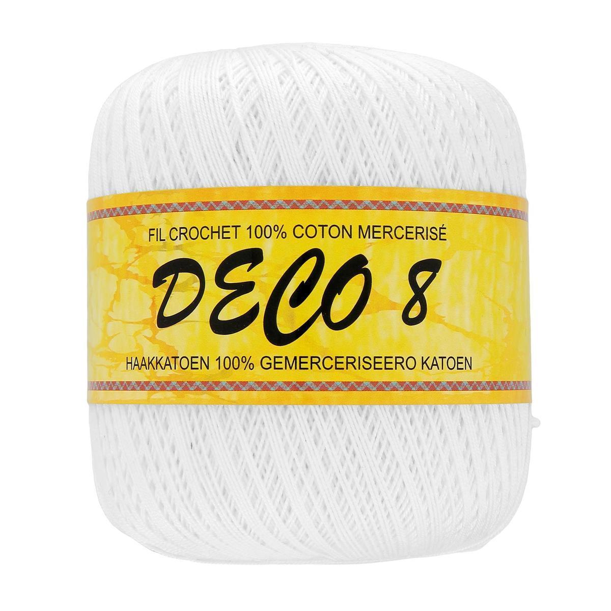 Pelote de fil pour crochet - Coton - 100 gr - Blanc