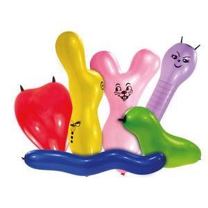 Lot de 10 ballons figurines - Latex - 25 cm - Multicolore