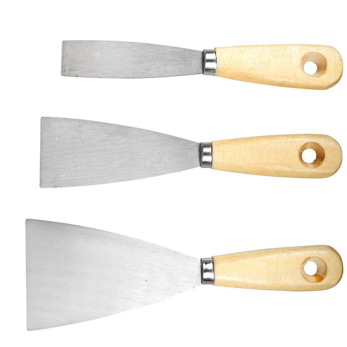 3 spatules - 21 x 2 x 7 cm - Marron