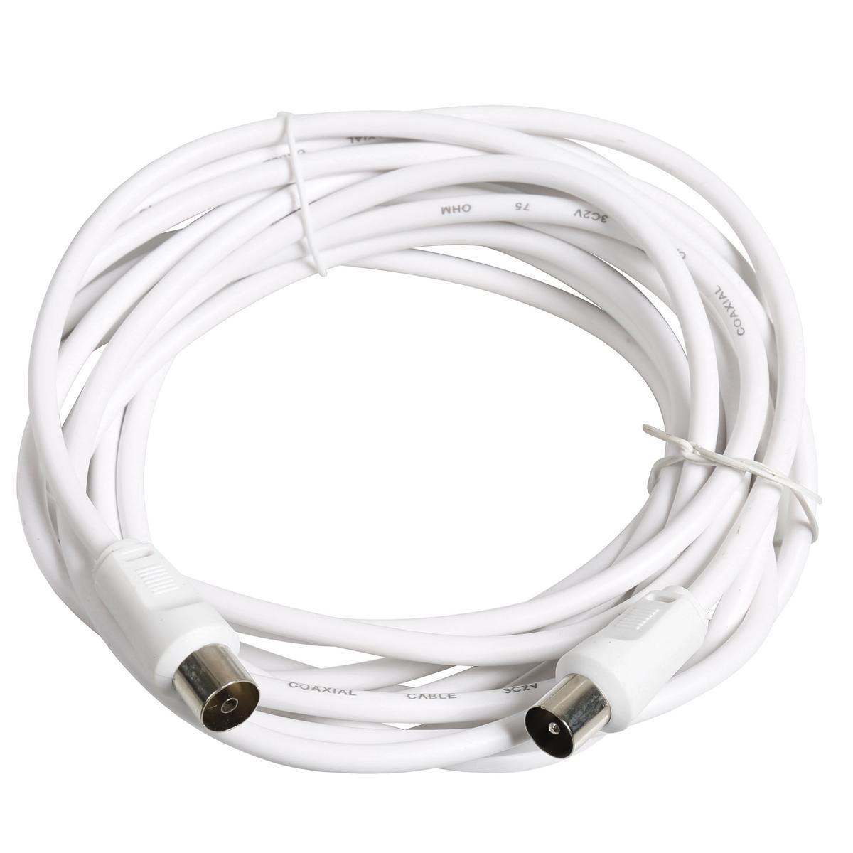 Câble Tv 5M 9.52 mm M/F - 24 x 3 x 10 cm - Blanc