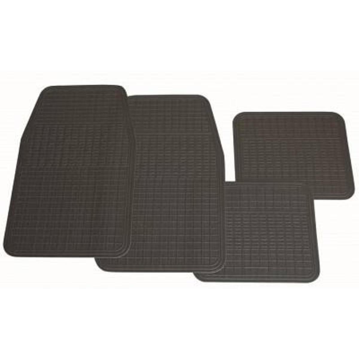 4 tapis de voiture - Différentes tailles - Noir