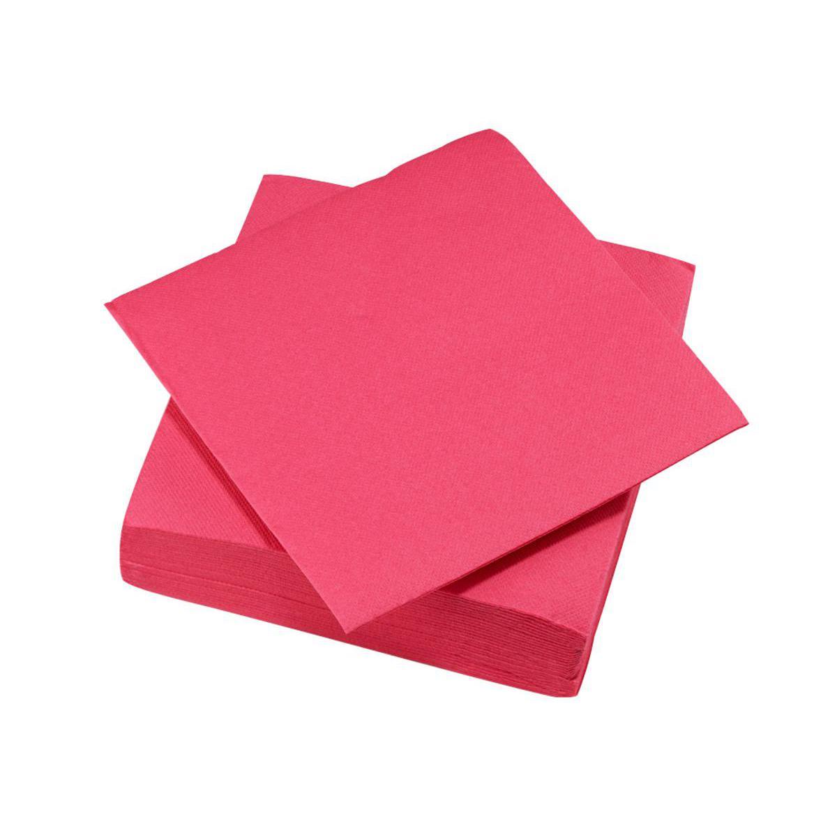 Lot de 40 serviettes - ouate - 38 cm x 38 cm - Rose