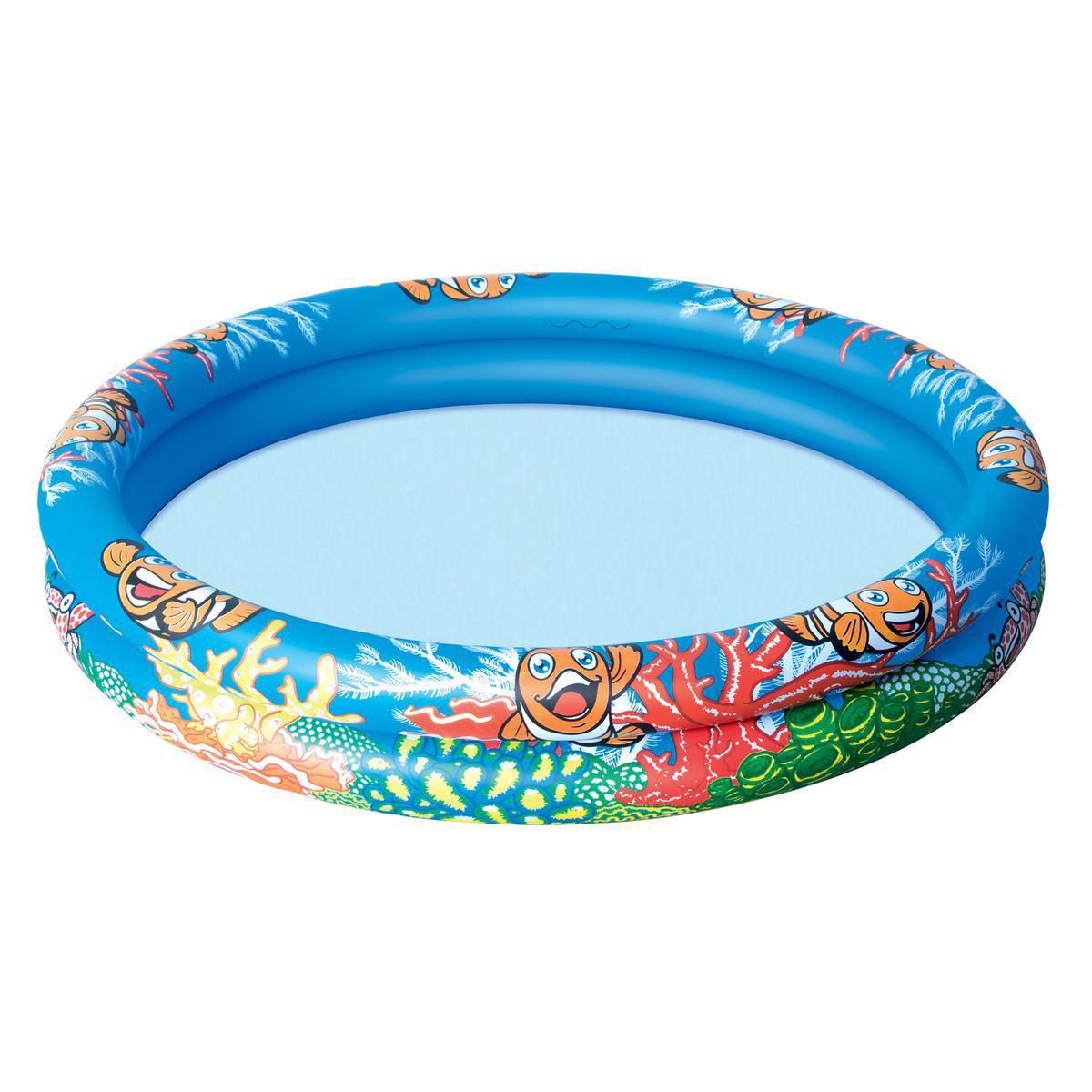 Piscine ronde - diamètre 122 x H 20 cm - bleu