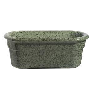 Jardinière en porcelaine fabriquée en France - Vert - 44 x 17 cm