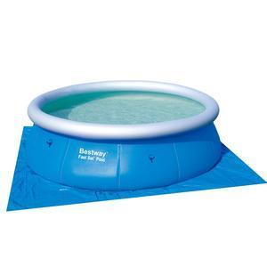 Tapis de sol spécial piscine autoportante ou tubulaire - 366 x 366 cm - Bleu - BESTWAY
