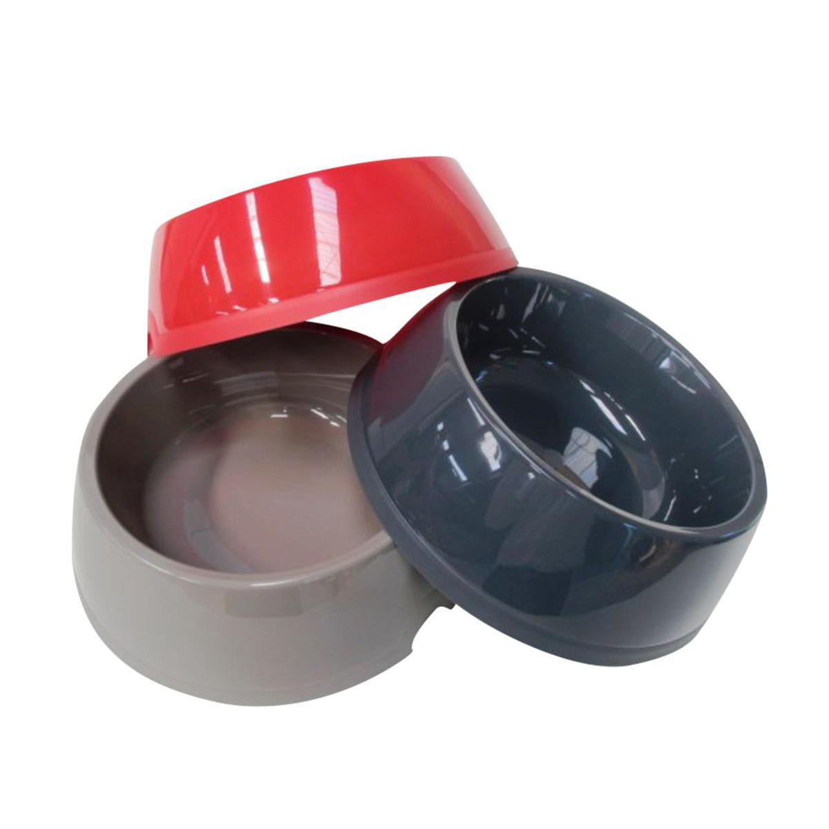 Gamelle - Plastique - D 24 cm - 2,25 L - Rouge, noir ou gris