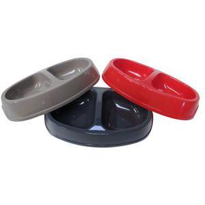 Gamelle - Plastique - 24 x 13 cm - 2 x 0,15 L - Rouge, noir ou gris