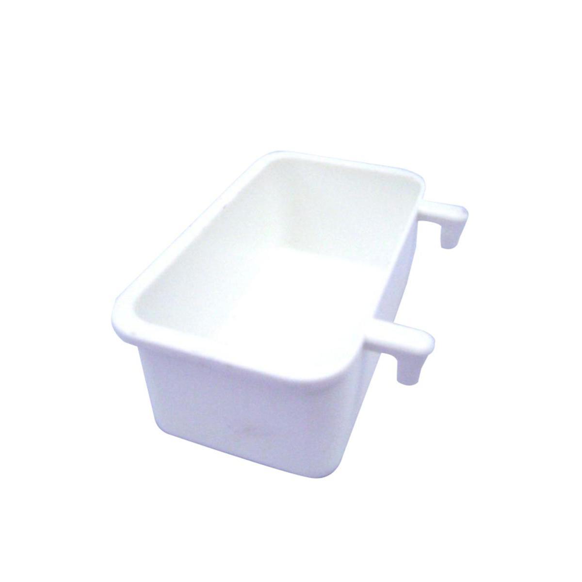 Mangeoire pour rongeurs - Plastique - 8 x 4,5 x H 3,5 cm - Blanc