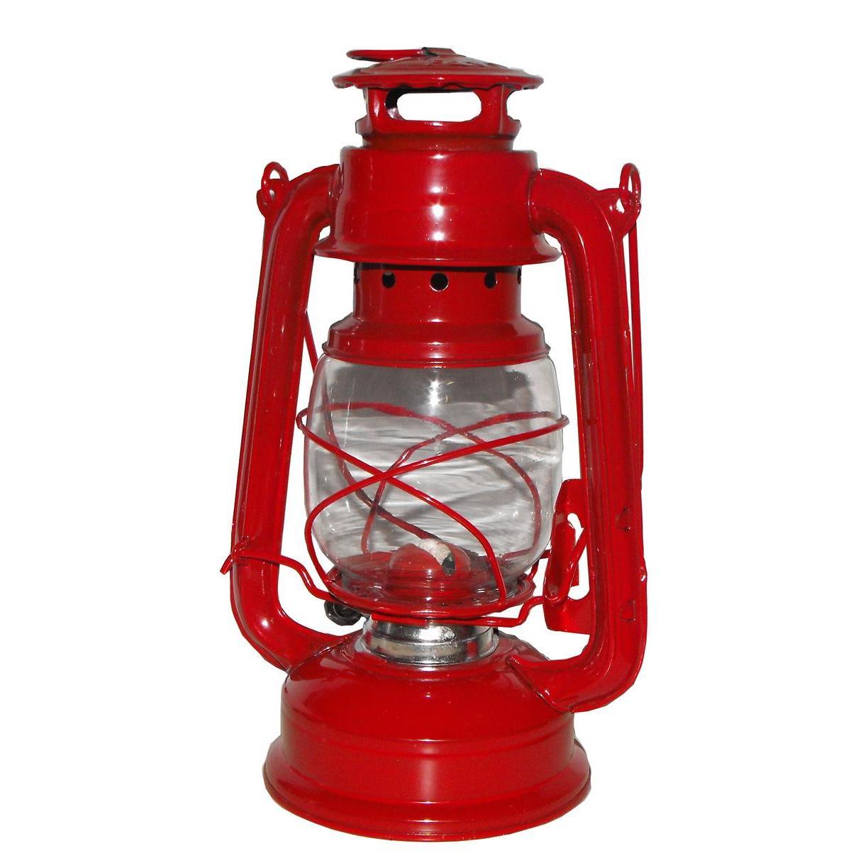 LAMPE TEMPETE 25CM ROUGE