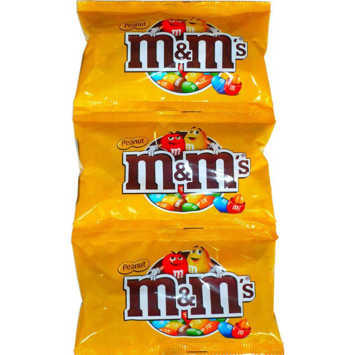 Lot de 3 sachets M&M's peanuts - 3 x 45 g