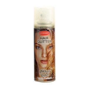 Bombe pailletée pour cheveux - 125 ml - Différents coloris - Argent, or ou rouge