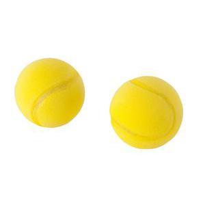 Lot de 2 balles - Polyuréthane - Diamètre 7 cm - Rouge et jaune
