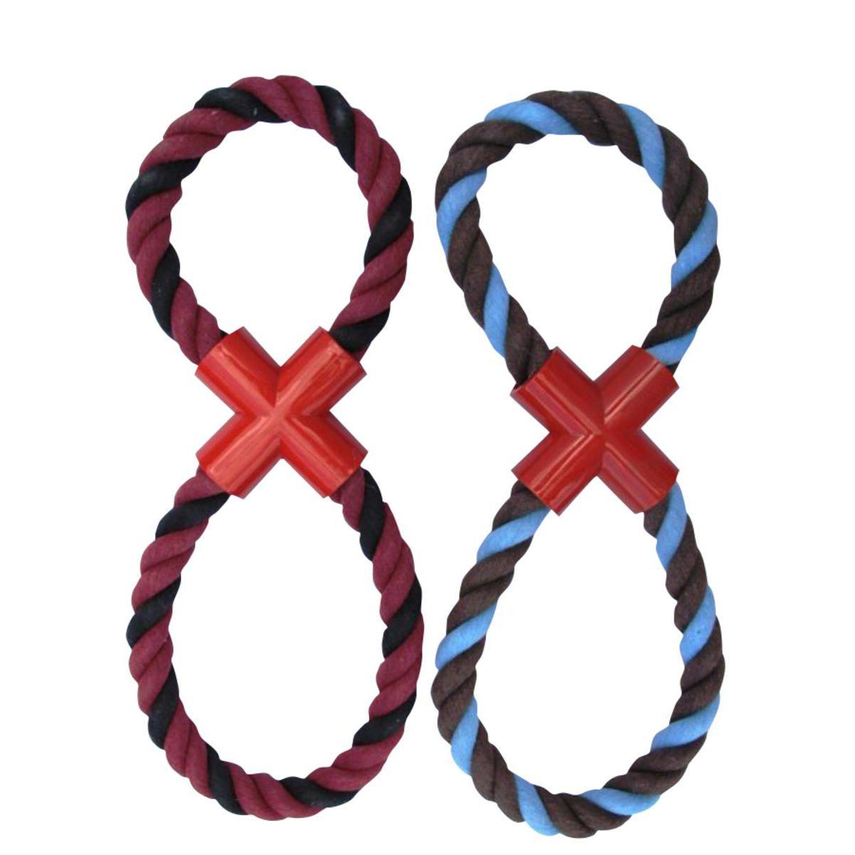Jouet coton forme 8 - Coton - 35 x 14 x H 2 cm - Noir, rouge, bleu ou marron