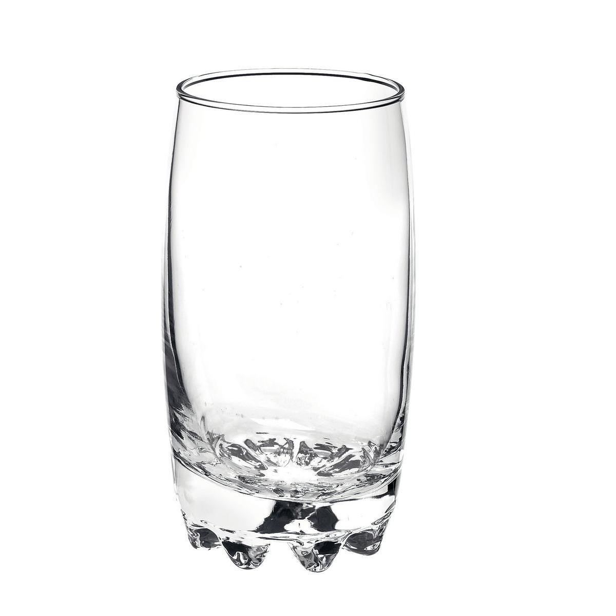 Lot de 3 gobelets GALASSIA en verre  - 41.5 cl - Diamètre 6,6 x H 14 cm - Blanc transparent