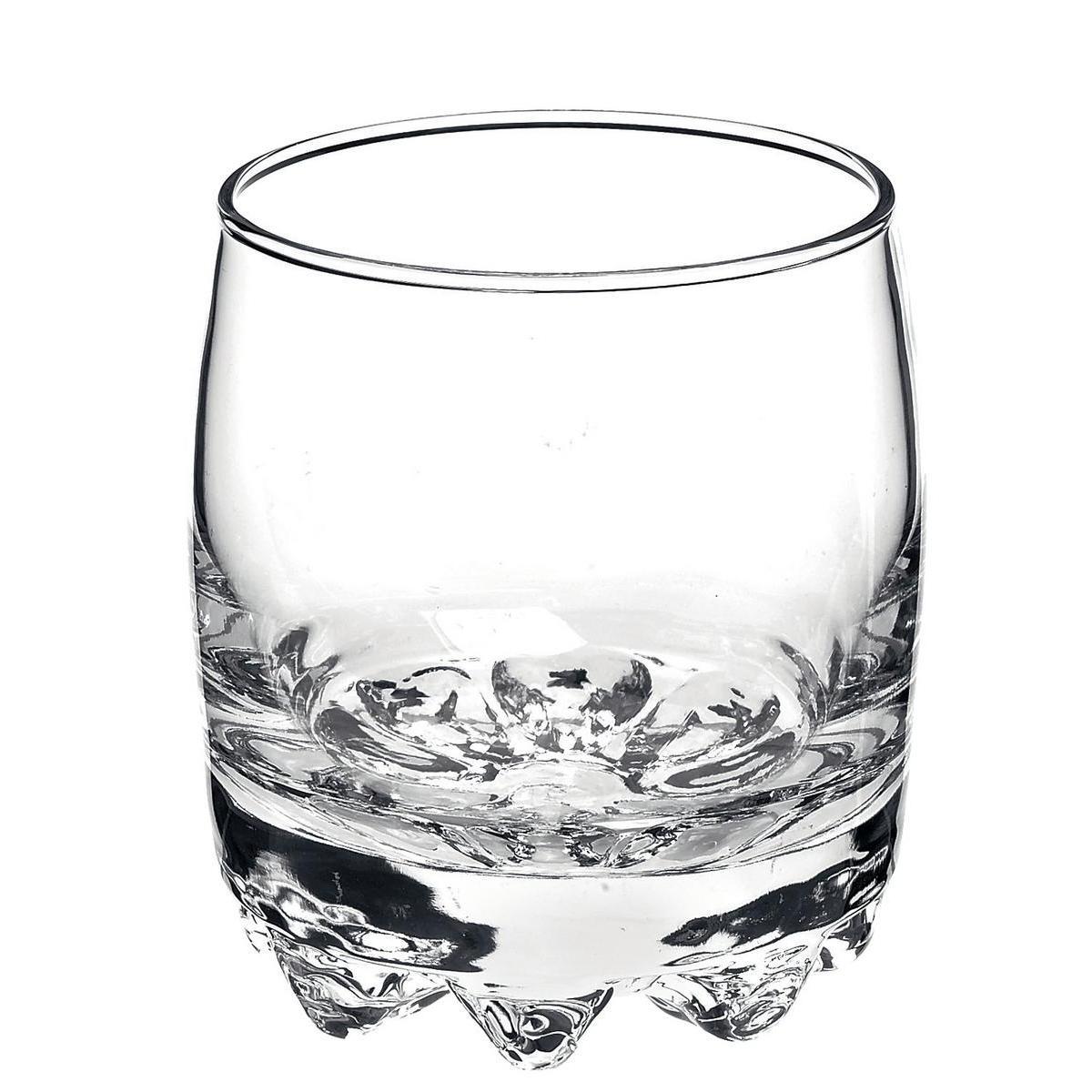 Lot de 3 verres en verre - 19,5 cl -Blanc transparent