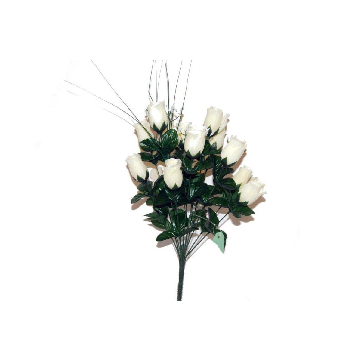 Piquet 14 roses - Hauteur 50 cm - Blanc crème