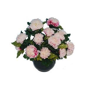 Coupe 21 chrysanthèmes - Hauteur 40 cm - Rose fushia