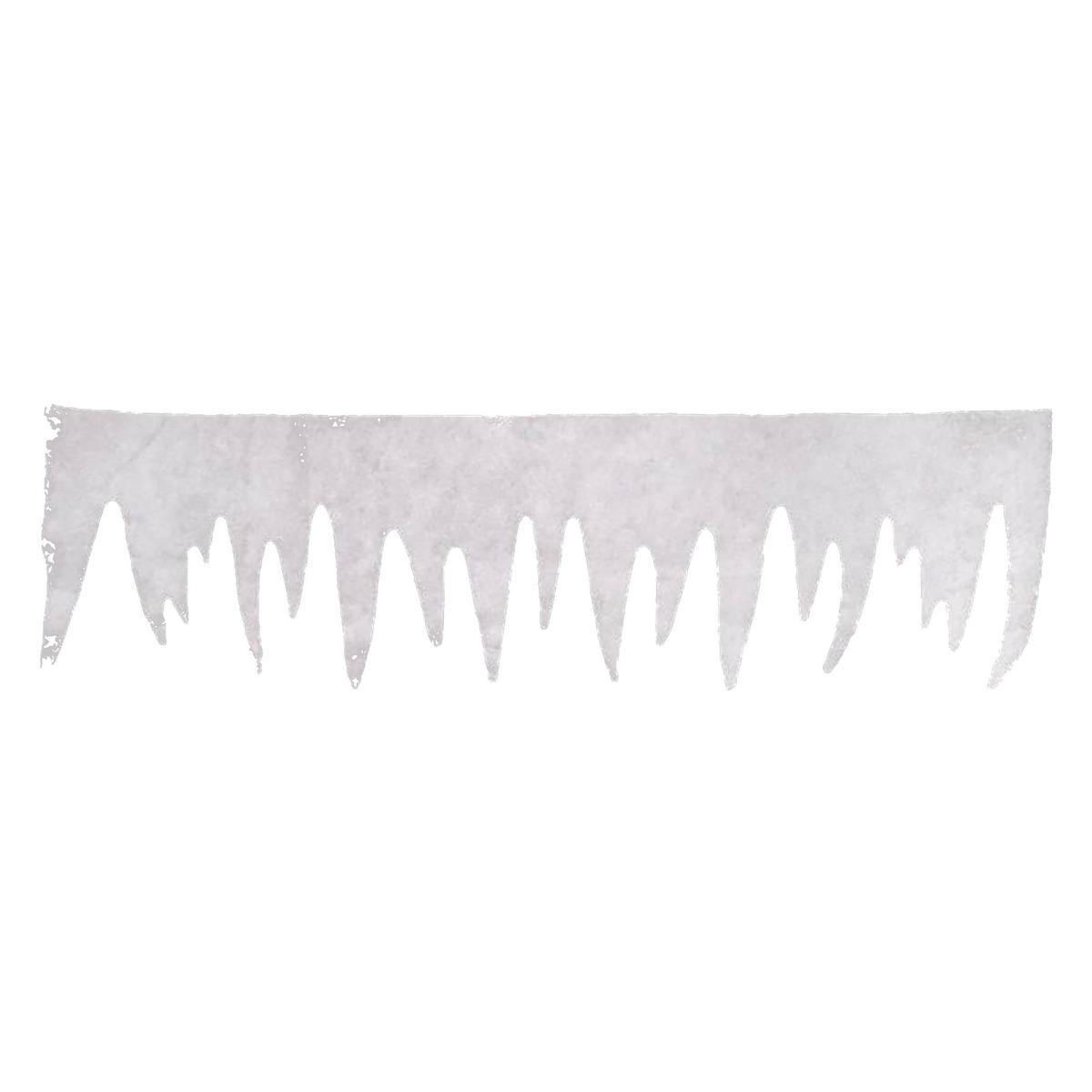 Bandeau stalactites pailleté - L 100 x 30 cm - Blanc