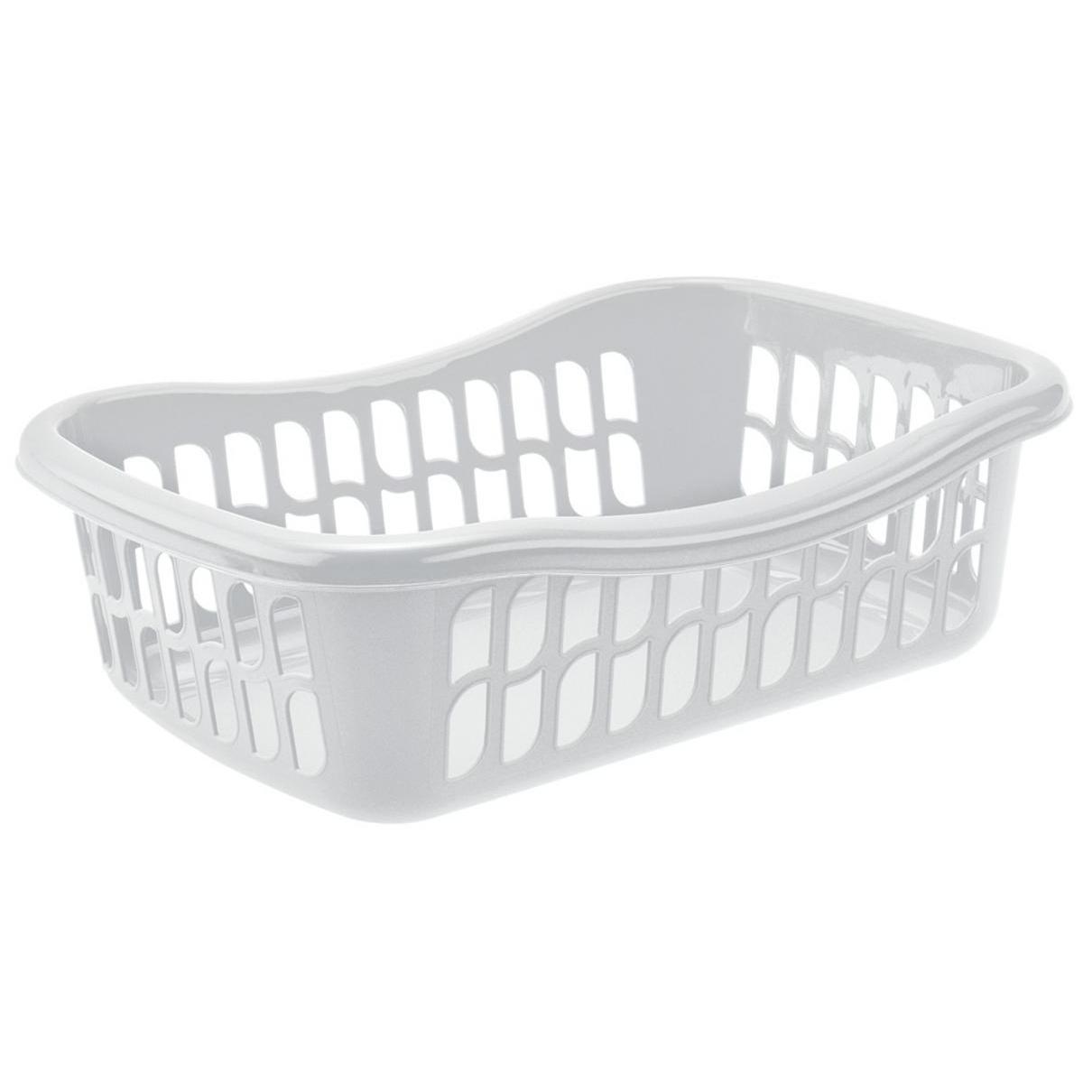 Panier à linge carré Brio en plastique - 57 x 39 x 17,5 cm - Différents coloris