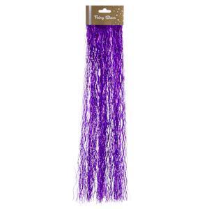 Lot de lamettas laser vague - Longueur 50 cm - Violet mauve