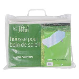 Housse pour bain de soleil - L 200 x 75 x 40 cm - Transparent