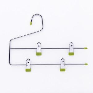 2 cintre pince 2 vêtements pour pantalon jupe - 40 cm - Vert