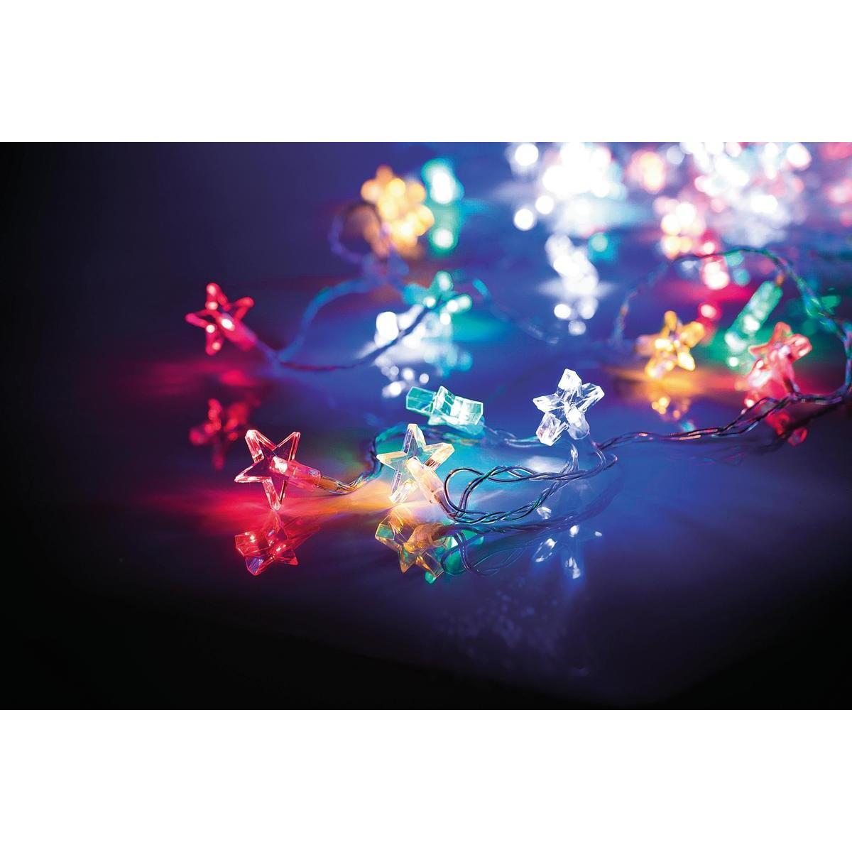 Guirlande électrique 100 étoiles LED - L 10 M - Multicolore - FAIRY STARS