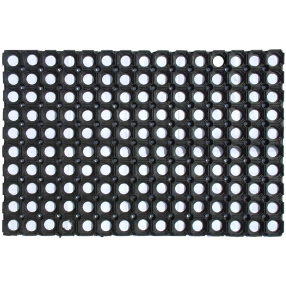 Tapis grille en caoutchouc - 60 x 40 cm - Noir