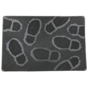 Tapis d'entrée en caoutchouc - 60 x 40 cm - Différents modèles - Noir